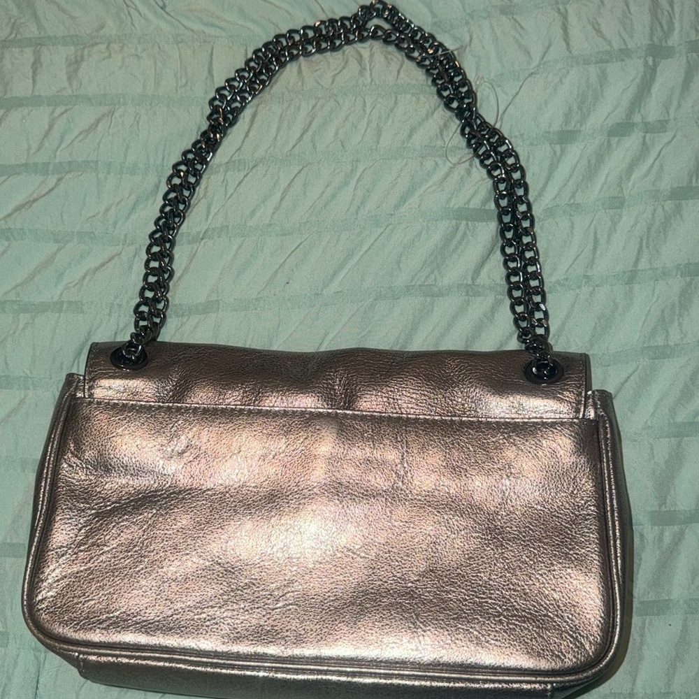 Michael Kors Jet Set Convertible Chain Bag In Metallic Rose Gold - Picture 3 of 12